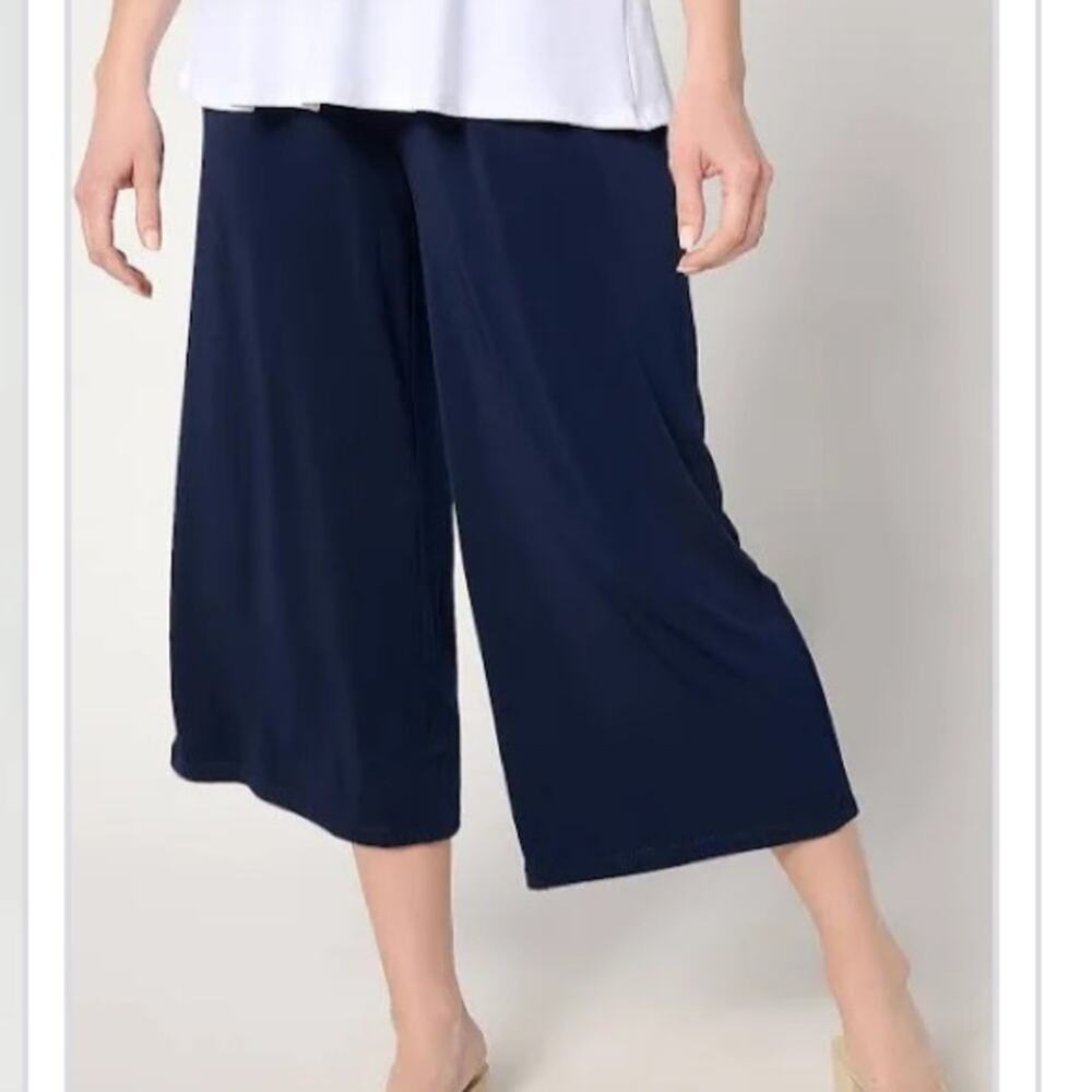 Anne Klein Elegant Navy Women's Cropped Pants